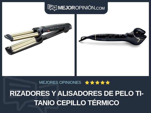 Rizadores y alisadores de pelo Titanio Cepillo térmico