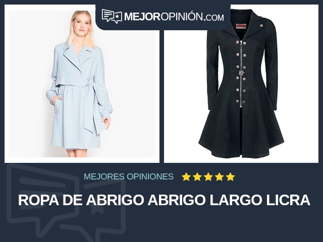 Ropa de abrigo Abrigo largo Licra