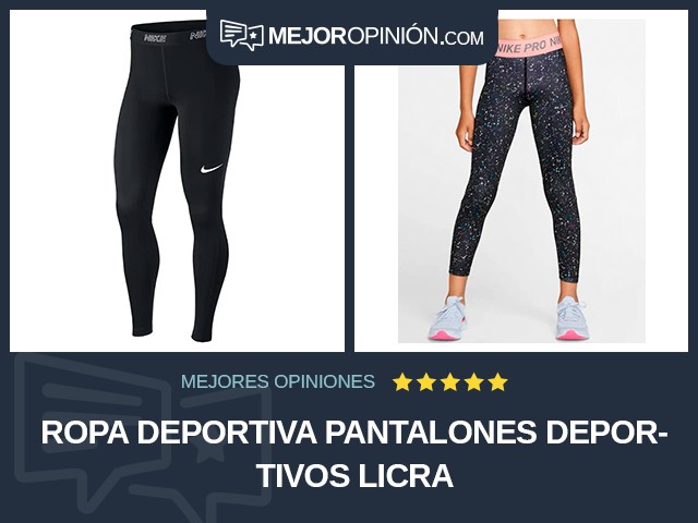 Ropa deportiva Pantalones deportivos Licra