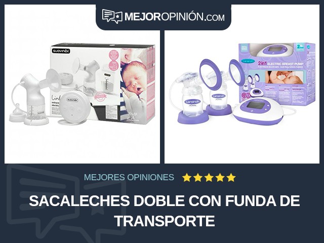 Sacaleches Doble Con funda de transporte