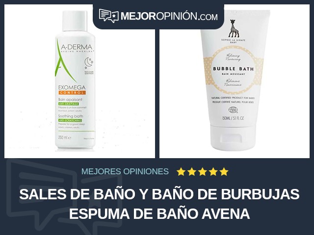 Sales de baño y baño de burbujas Espuma de baño Avena