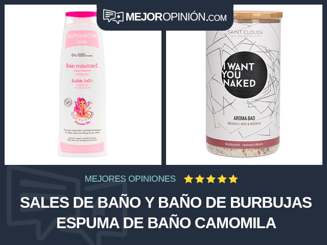 Sales de baño y baño de burbujas Espuma de baño Camomila