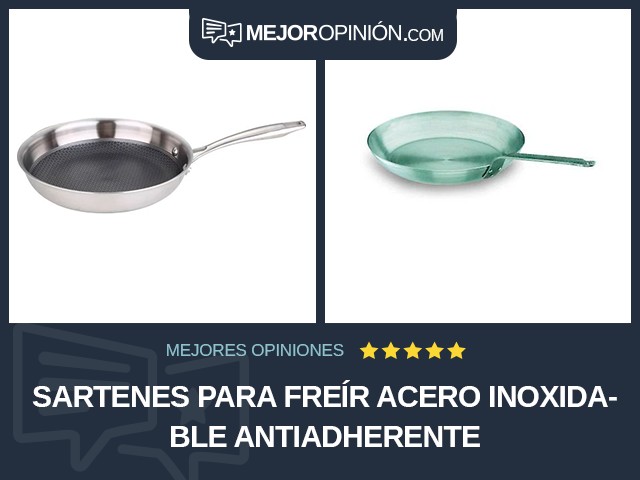 Sartenes para freír Acero inoxidable Antiadherente