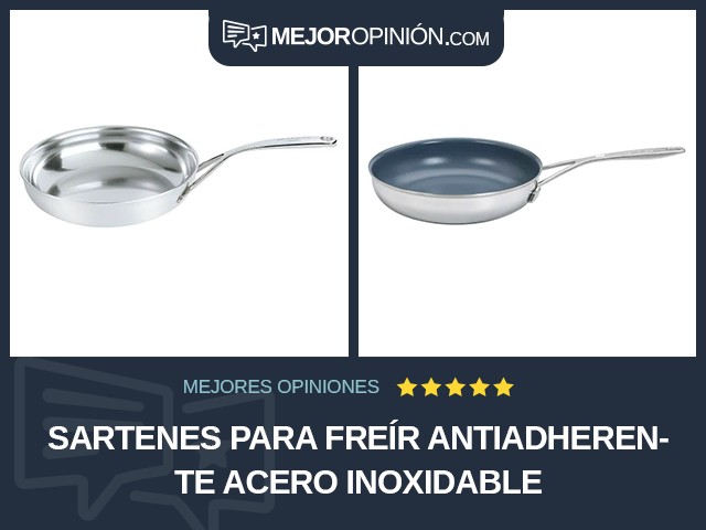 Sartenes para freír Antiadherente Acero inoxidable