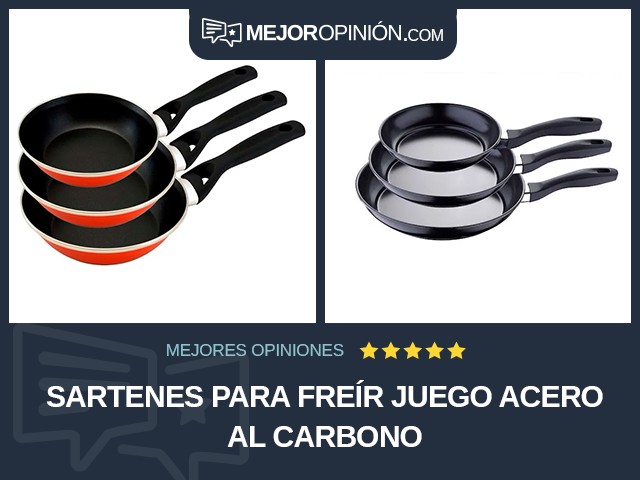 Sartenes para freír Juego Acero al carbono