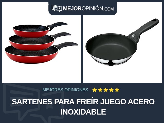 Sartenes para freír Juego Acero inoxidable