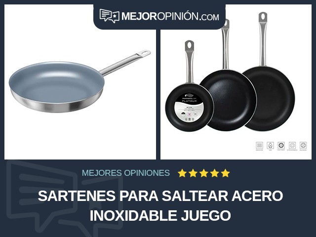 Sartenes para saltear Acero inoxidable Juego