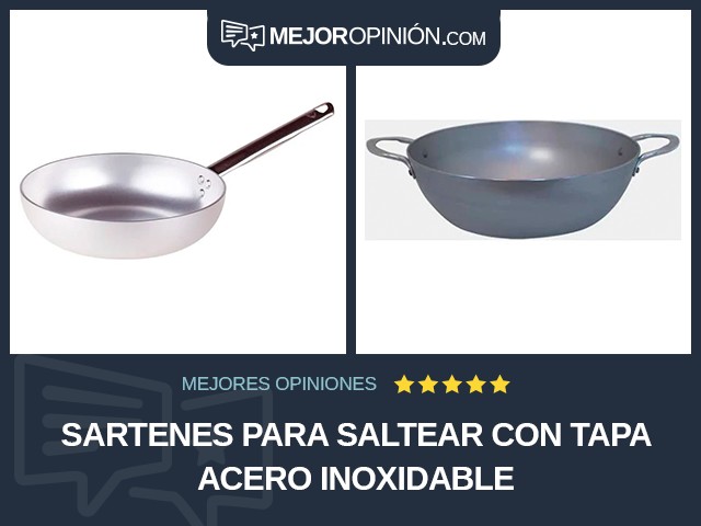 Sartenes para saltear Con tapa Acero inoxidable