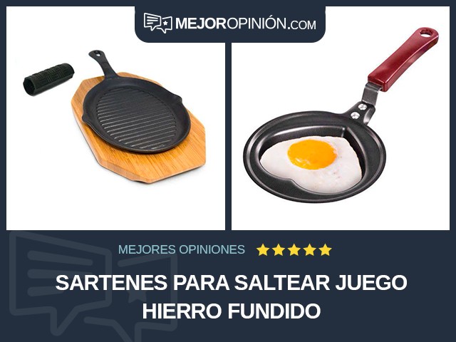 Sartenes para saltear Juego Hierro fundido