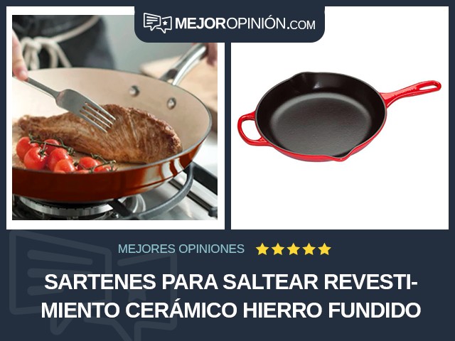 Sartenes para saltear Revestimiento cerámico Hierro fundido