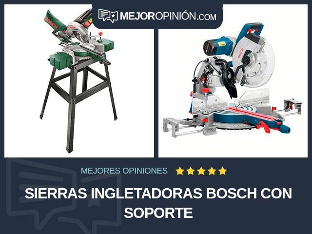 Sierras ingletadoras Bosch Con soporte