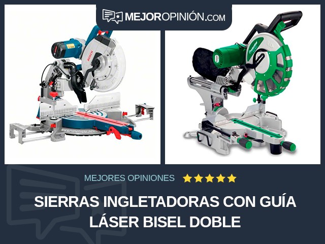 Sierras ingletadoras Con guía láser Bisel doble