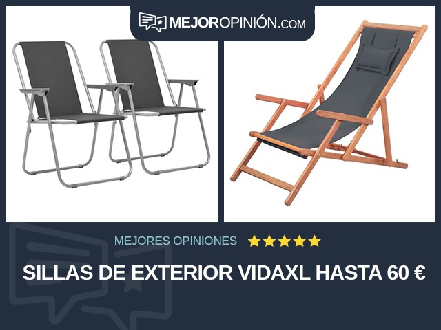 Sillas de exterior vidaXL Hasta 60 €