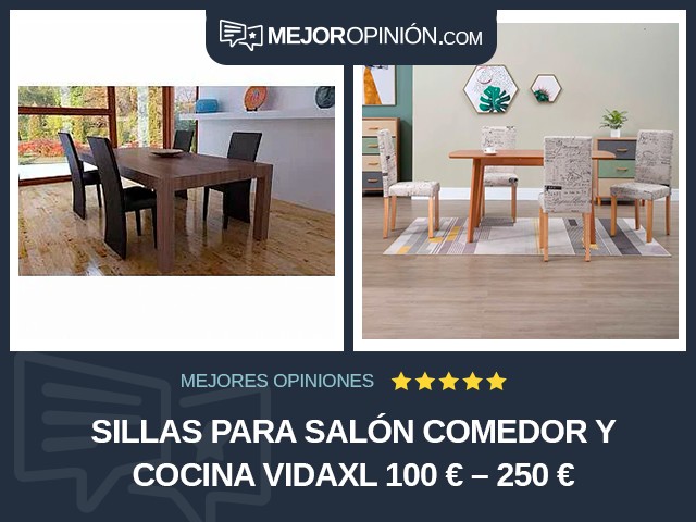 Sillas para salón comedor y cocina vidaXL 100 € – 250 €