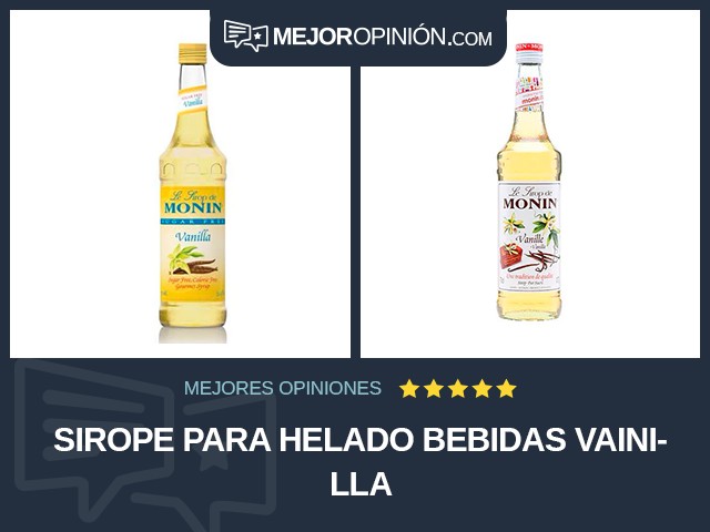 Sirope para helado Bebidas Vainilla