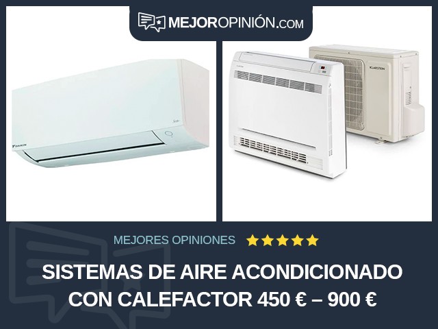 Sistemas de aire acondicionado Con calefactor 450 € – 900 €