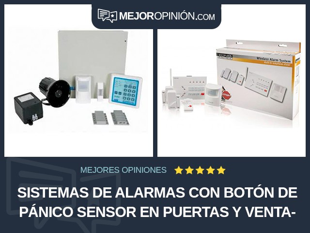 Sistemas de alarmas Con botón de pánico Sensor en puertas y ventanas