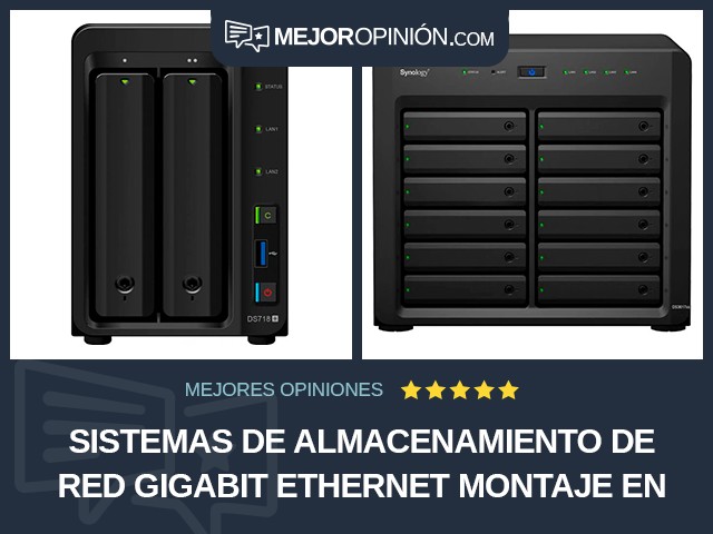 Sistemas de almacenamiento de red Gigabit Ethernet Montaje en rack