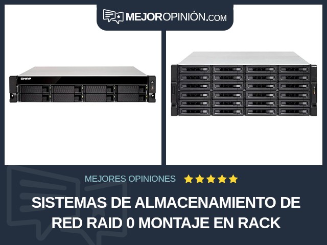 Sistemas de almacenamiento de red RAID 0 Montaje en rack