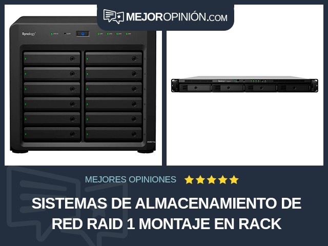 Sistemas de almacenamiento de red RAID 1 Montaje en rack