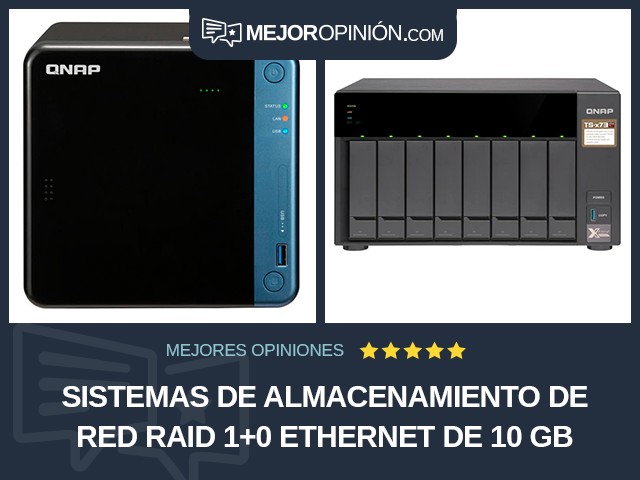 Sistemas de almacenamiento de red RAID 1+0 Ethernet de 10 Gb