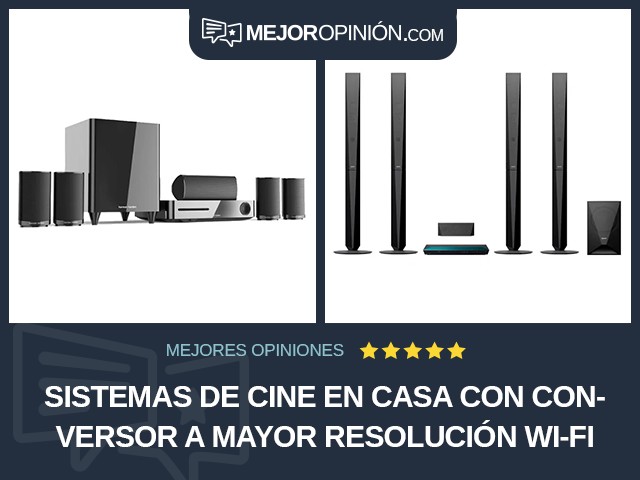 Sistemas de cine en casa Con conversor a mayor resolución Wi-Fi