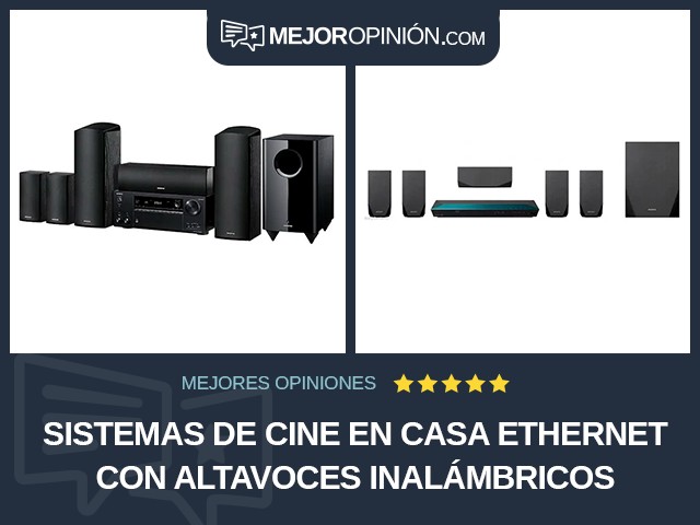 Sistemas de cine en casa Ethernet Con altavoces inalámbricos