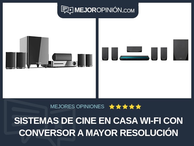 Sistemas de cine en casa Wi-Fi Con conversor a mayor resolución