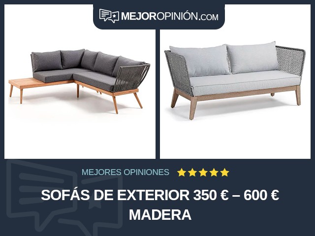 Sofás de exterior 350 € – 600 € Madera