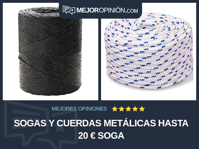 Sogas y cuerdas metálicas Hasta 20 € Soga