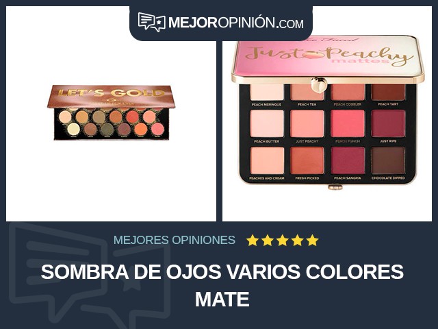 Sombra de ojos Varios colores Mate