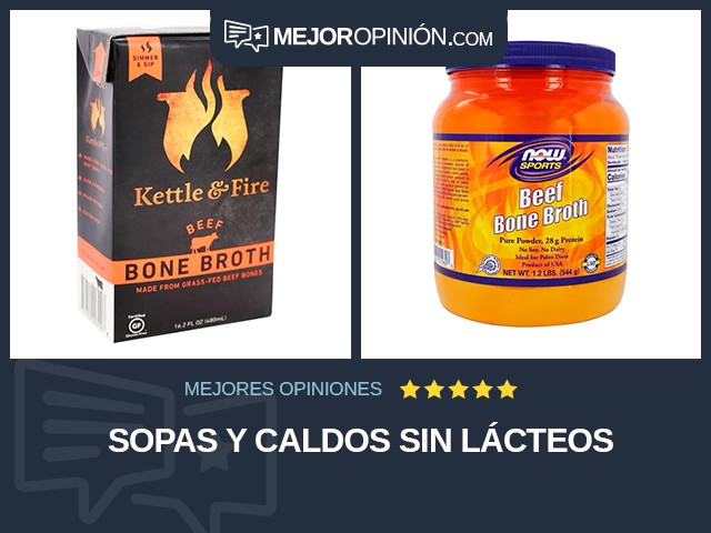 Sopas y caldos Sin lácteos