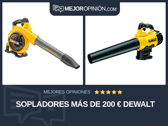 Sopladores Más de 200 € DEWALT