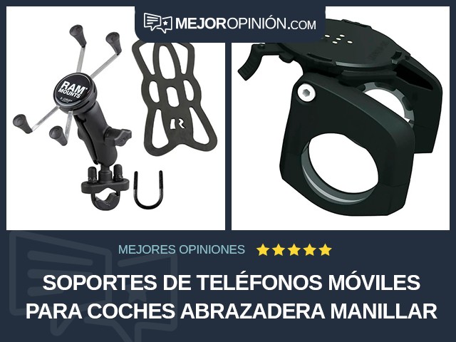 Soportes de teléfonos móviles para coches Abrazadera Manillar