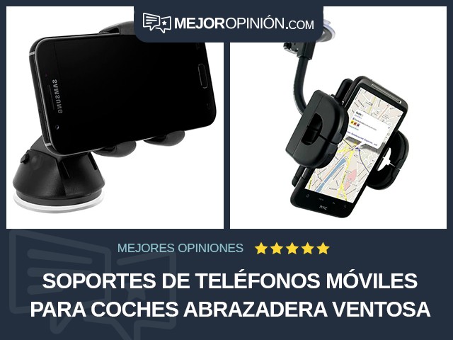 Soportes de teléfonos móviles para coches Abrazadera Ventosa