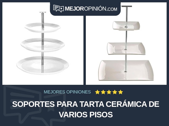 Soportes para tarta Cerámica De varios pisos