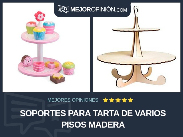 Soportes para tarta De varios pisos Madera