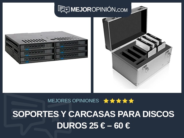 Soportes y carcasas para discos duros 25 € – 60 €