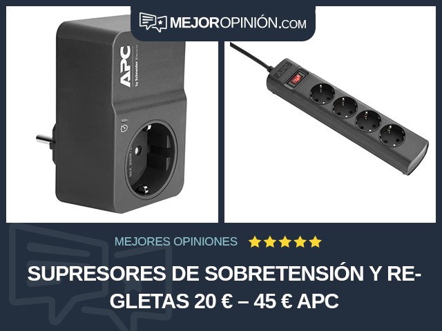 Supresores de sobretensión y regletas 20 € – 45 € APC