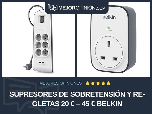 Supresores de sobretensión y regletas 20 € – 45 € Belkin