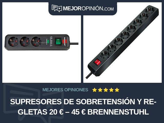 Supresores de sobretensión y regletas 20 € – 45 € Brennenstuhl