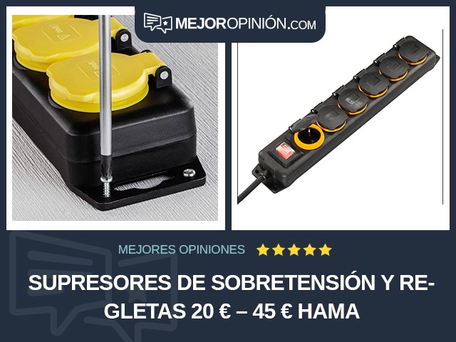 Supresores de sobretensión y regletas 20 € – 45 € Hama