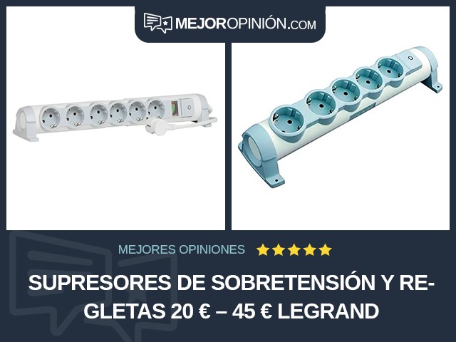 Supresores de sobretensión y regletas 20 € – 45 € Legrand