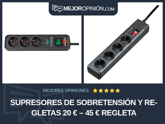 Supresores de sobretensión y regletas 20 € – 45 € Regleta