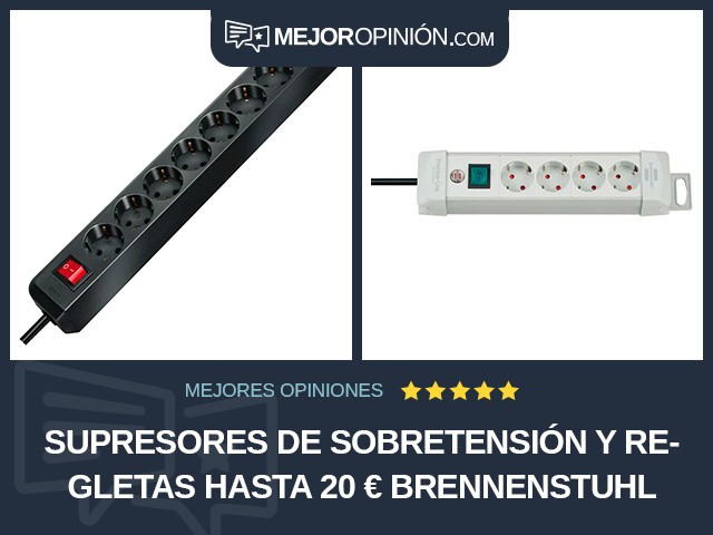 Supresores de sobretensión y regletas Hasta 20 € Brennenstuhl