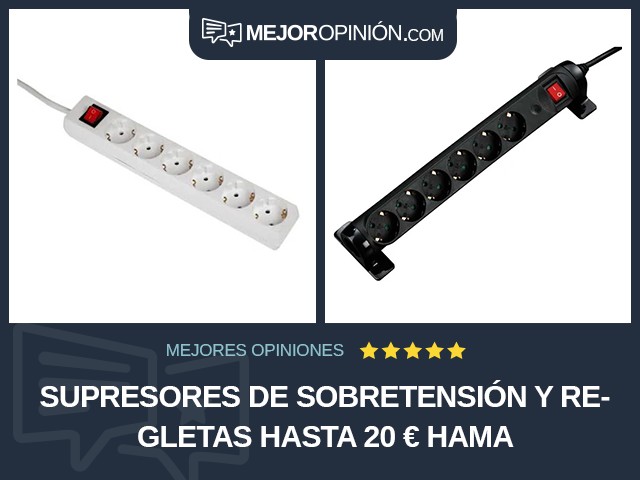 Supresores de sobretensión y regletas Hasta 20 € Hama