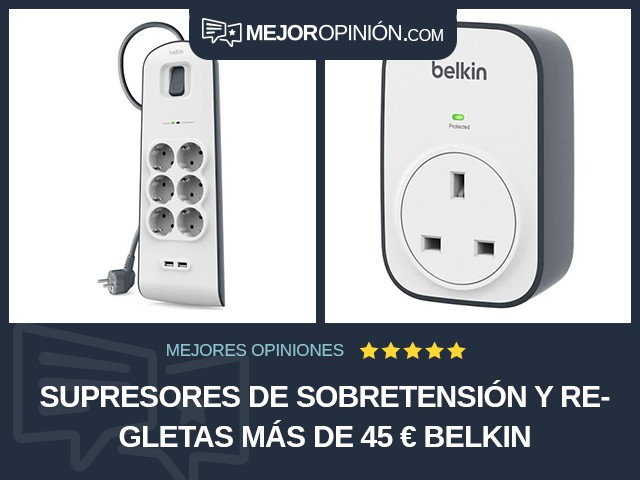 Supresores de sobretensión y regletas Más de 45 € Belkin