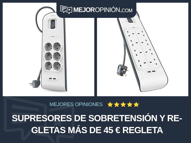 Supresores de sobretensión y regletas Más de 45 € Regleta