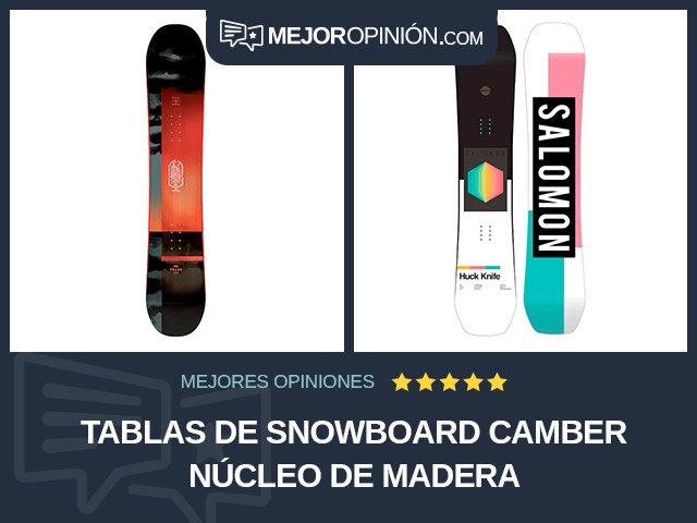 Tablas de snowboard Camber Núcleo de madera