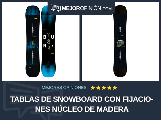 Tablas de snowboard Con fijaciones Núcleo de madera